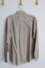 Joseph & Feiss Tan Button Down Long Sleeve Shirt | M