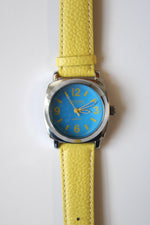 Joan Rivers Classic Yellow Genuine Leather Watch