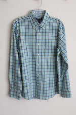 Land's End Checkered Plaid Button Down Long Sleeve Shirt | M