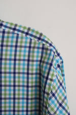 Land's End Checkered Plaid Button Down Long Sleeve Shirt | M