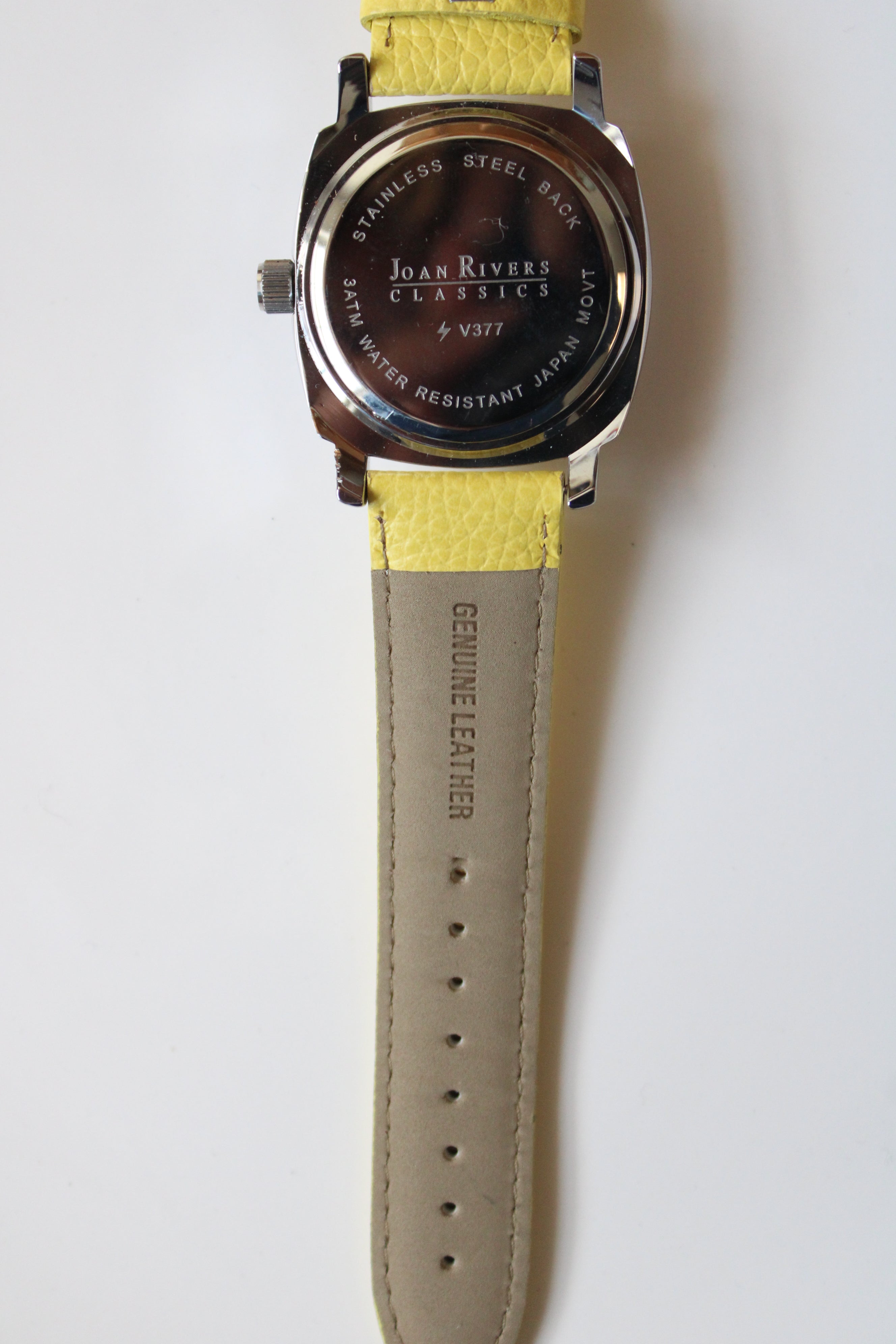 Joan Rivers Classic Yellow Genuine Leather Watch