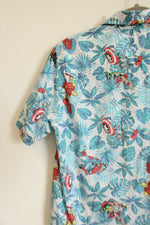 Marvel Blue Tropical Print Short Sleeved Button Down Shirt | M