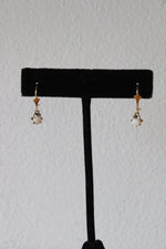 14K Yellow Gold Opal Dangle Earrings