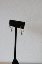 14K Yellow Gold Opal Dangle Earrings