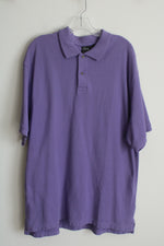 Jos. A. Bank Lavender Quarter Button Short Sleeve Shirt | 2XL
