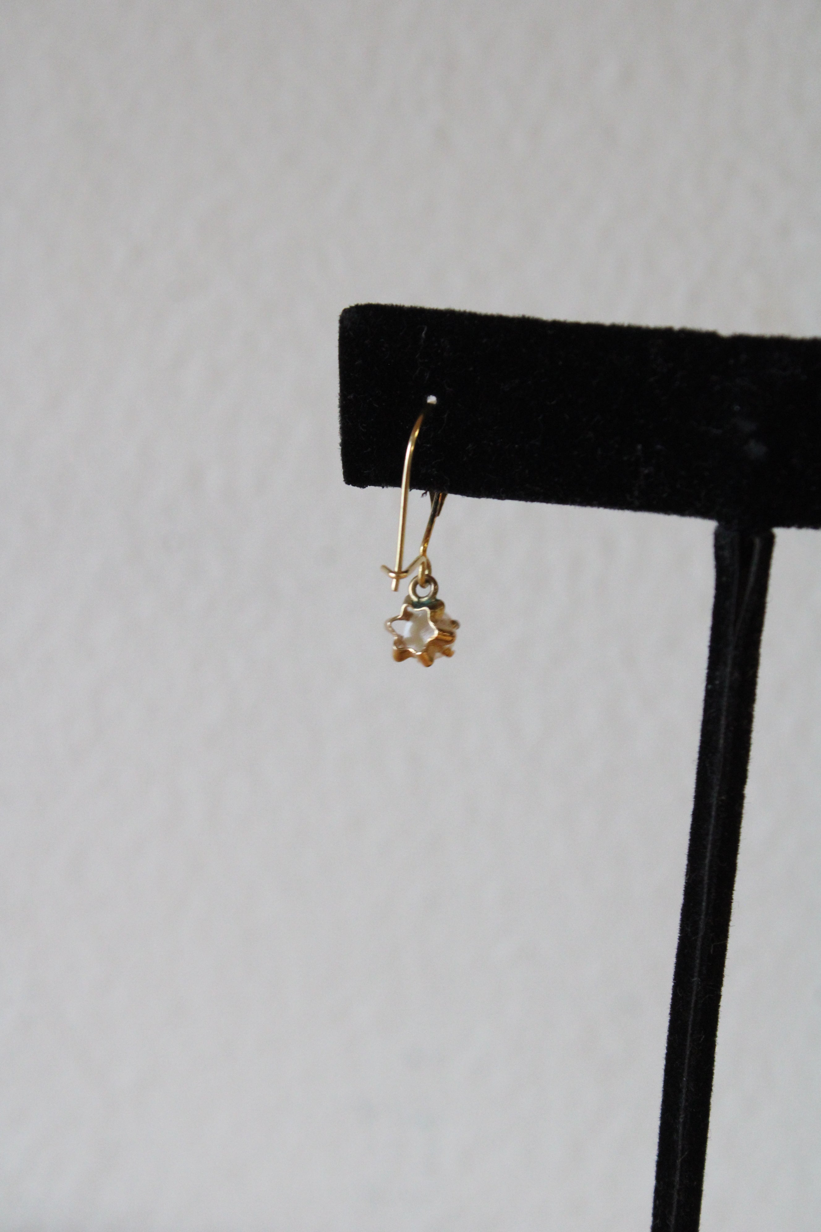 14K Yellow Gold Opal Dangle Earrings