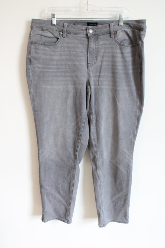 Talbots Gray Wash Slim Ankle Jean | 14W
