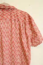 Gap Slim Fit Stretch Soft Poplin Terracotta Button Down Short Sleeved Shirt | L
