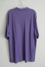 Jos. A. Bank Lavender Quarter Button Short Sleeve Shirt | 2XL