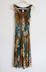Jones New York Silk Tropical Print Y2K Dress | 10 Petite