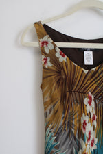 Jones New York Silk Tropical Print Y2K Dress | 10 Petite
