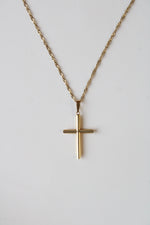 14K Yellow Gold Cross Necklace