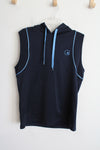 AND1 Navy Blue Hoodie Tank | M