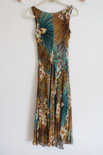 Jones New York Silk Tropical Print Y2K Dress | 10 Petite