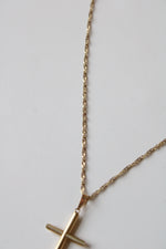 14K Yellow Gold Cross Necklace