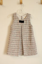 Kate Spade White Gray and Pink Tweed Dress with Velvet Bow | 3