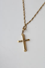 14K Yellow Gold Cross Necklace