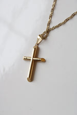 14K Yellow Gold Cross Necklace