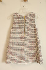 Kate Spade White Gray and Pink Tweed Dress with Velvet Bow | 3