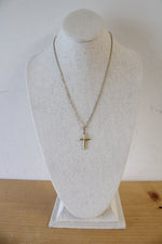 14K Yellow Gold Cross Necklace