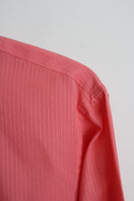 Van Heusen Corral Red Satin Stripe Button Down Long Sleeve Shirt | M