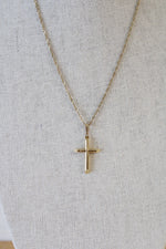 14K Yellow Gold Cross Necklace