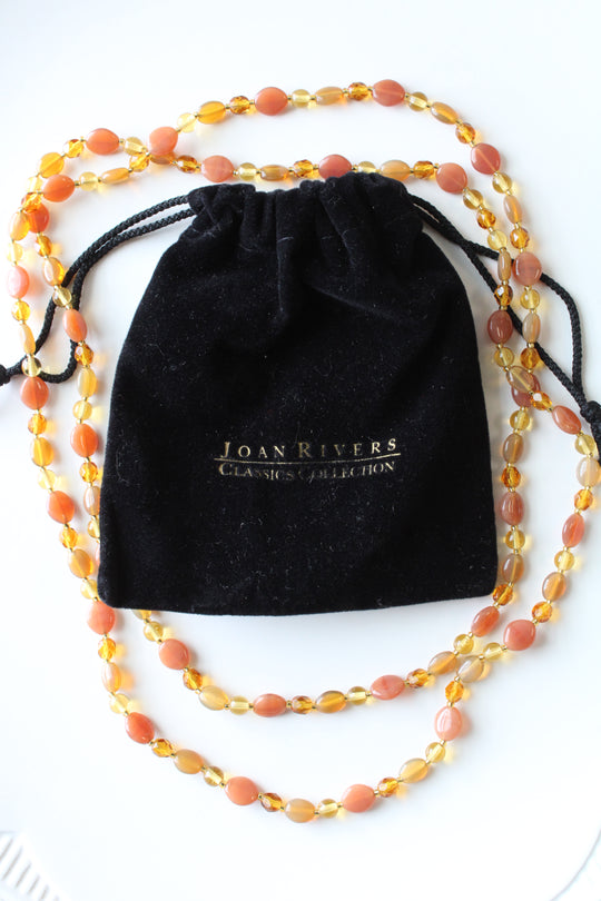Joan Rivers Classics Collection Orange Beaded Necklace