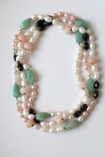 Genuine Freshwater Pearl & Glass Beaded Long Necklace