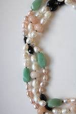 Genuine Freshwater Pearl & Glass Beaded Long Necklace