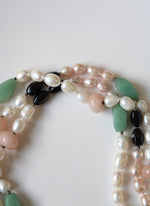 Genuine Freshwater Pearl & Glass Beaded Long Necklace