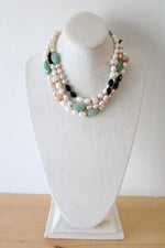 Genuine Freshwater Pearl & Glass Beaded Long Necklace