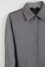 Forever 21 Gray Sueded Long Jacket | S