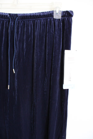 NEW Sag Harbor Dark Blue Stretch Velvet Skirt | XL