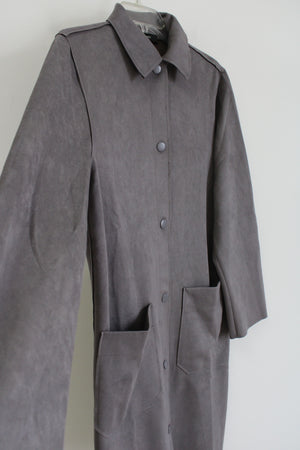 Forever 21 Gray Sueded Long Jacket | S