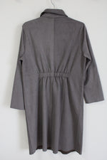 Forever 21 Gray Sueded Long Jacket | S