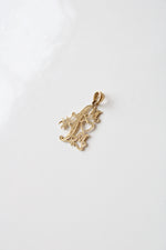 14K Yellow Gold #1 Mom Necklace Pendant