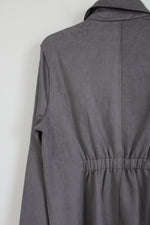 Forever 21 Gray Sueded Long Jacket | S