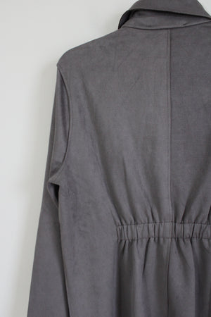 Forever 21 Gray Sueded Long Jacket | S