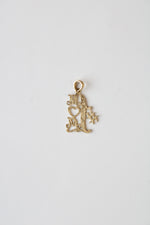 14K Yellow Gold #1 Mom Necklace Pendant