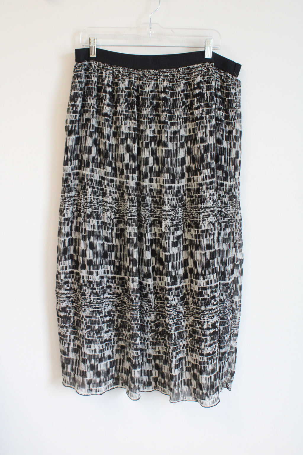 Liz Claiborne Black White Chiffon Skirt | XL