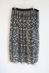 Liz Claiborne Black White Chiffon Skirt | XL