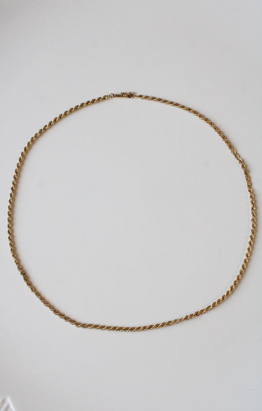 14K Yellow Twisted Gold Chain Necklace