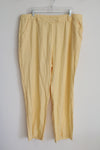 Carlucci Yellow Linen Blend Pants | 20