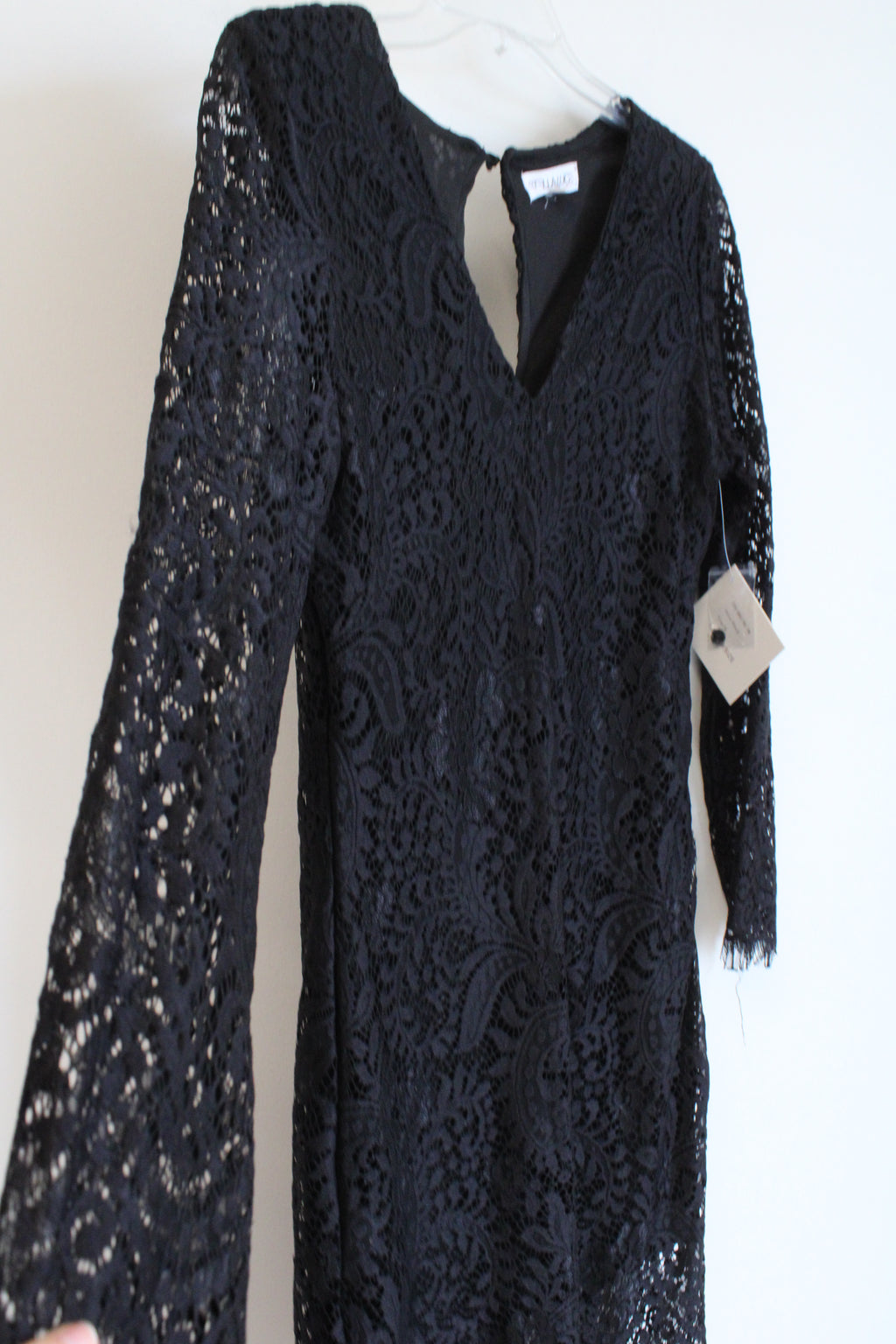 NEW Stella Luce Black Lace Long Sleeved Dress | XL