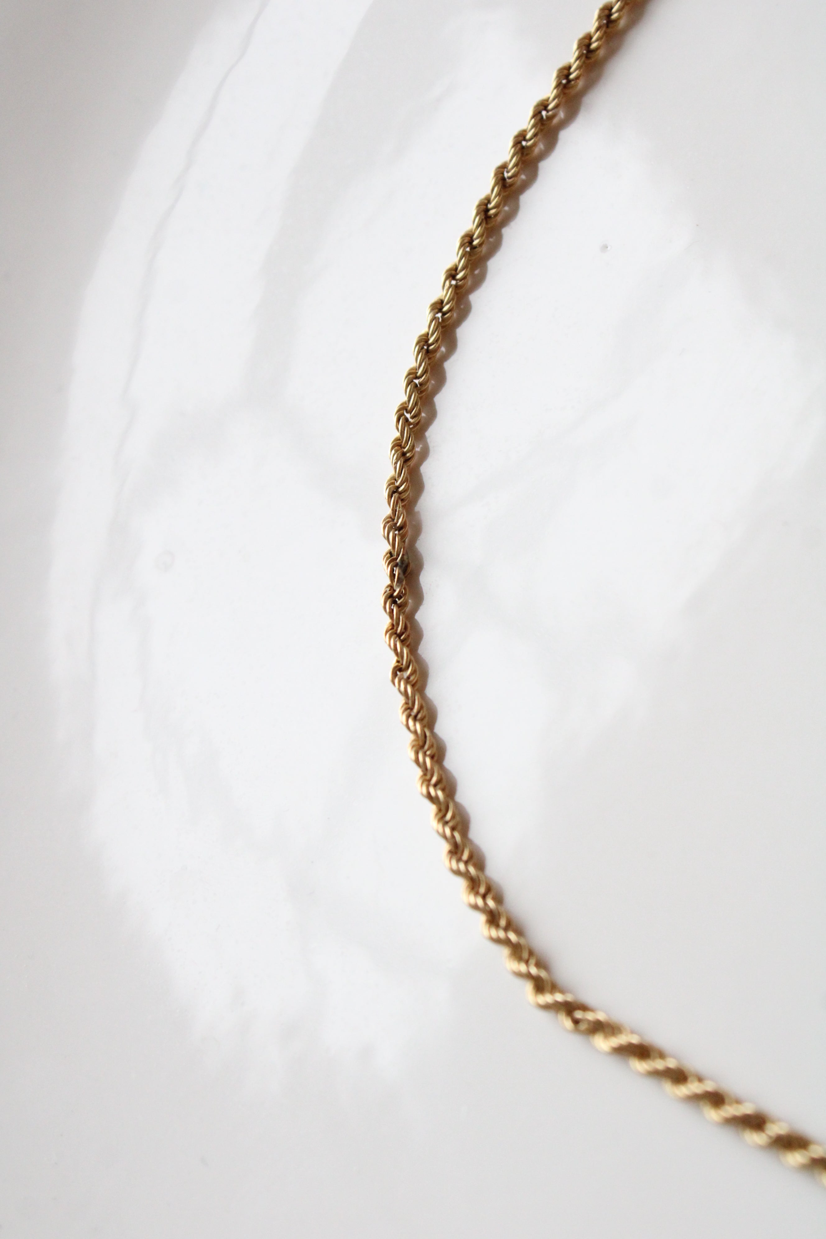 14K Yellow Twisted Gold Chain Necklace
