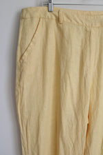 Carlucci Yellow Linen Blend Pants | 20