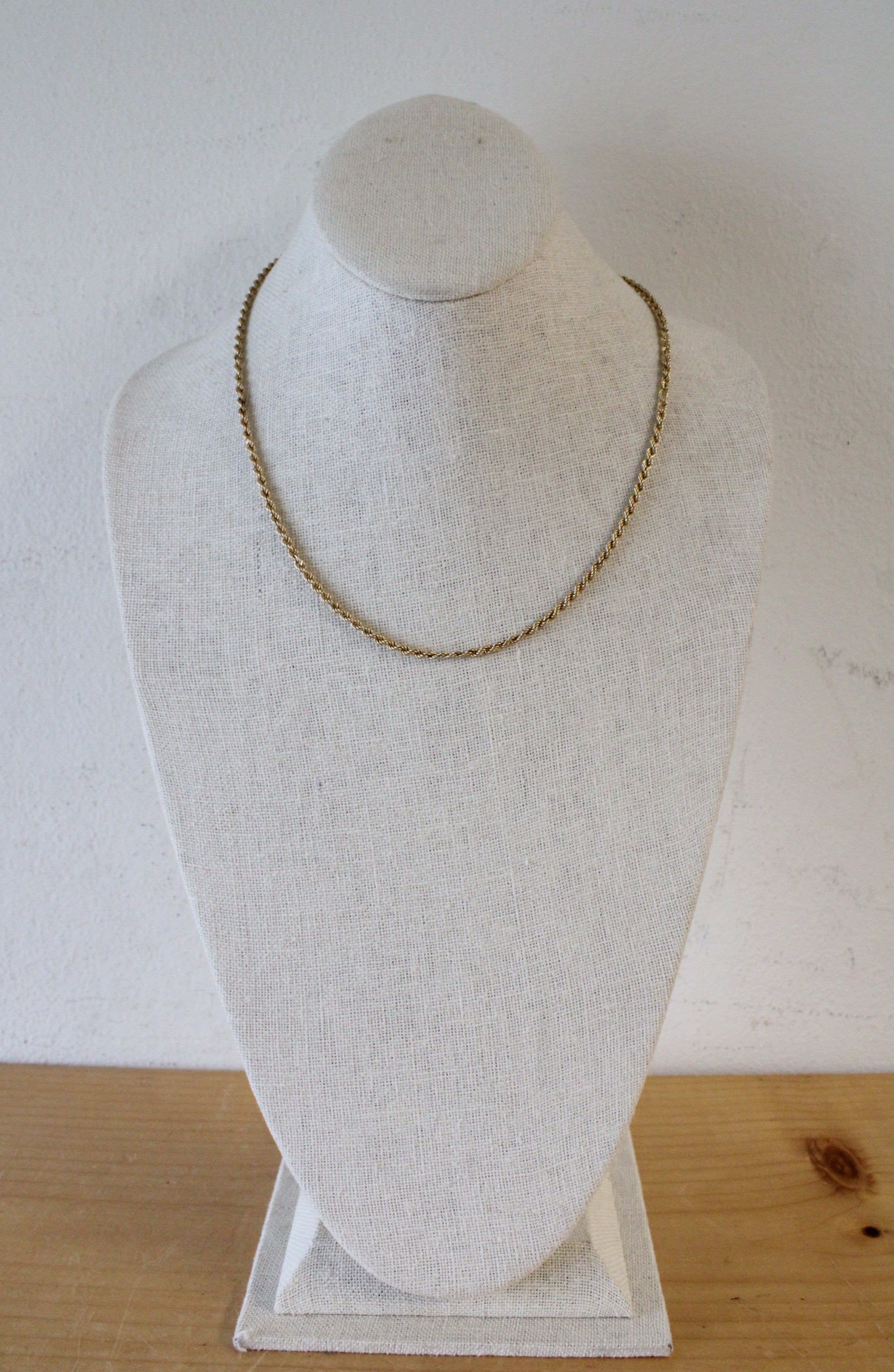 14K Yellow Twisted Gold Chain Necklace