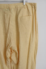 Carlucci Yellow Linen Blend Pants | 20
