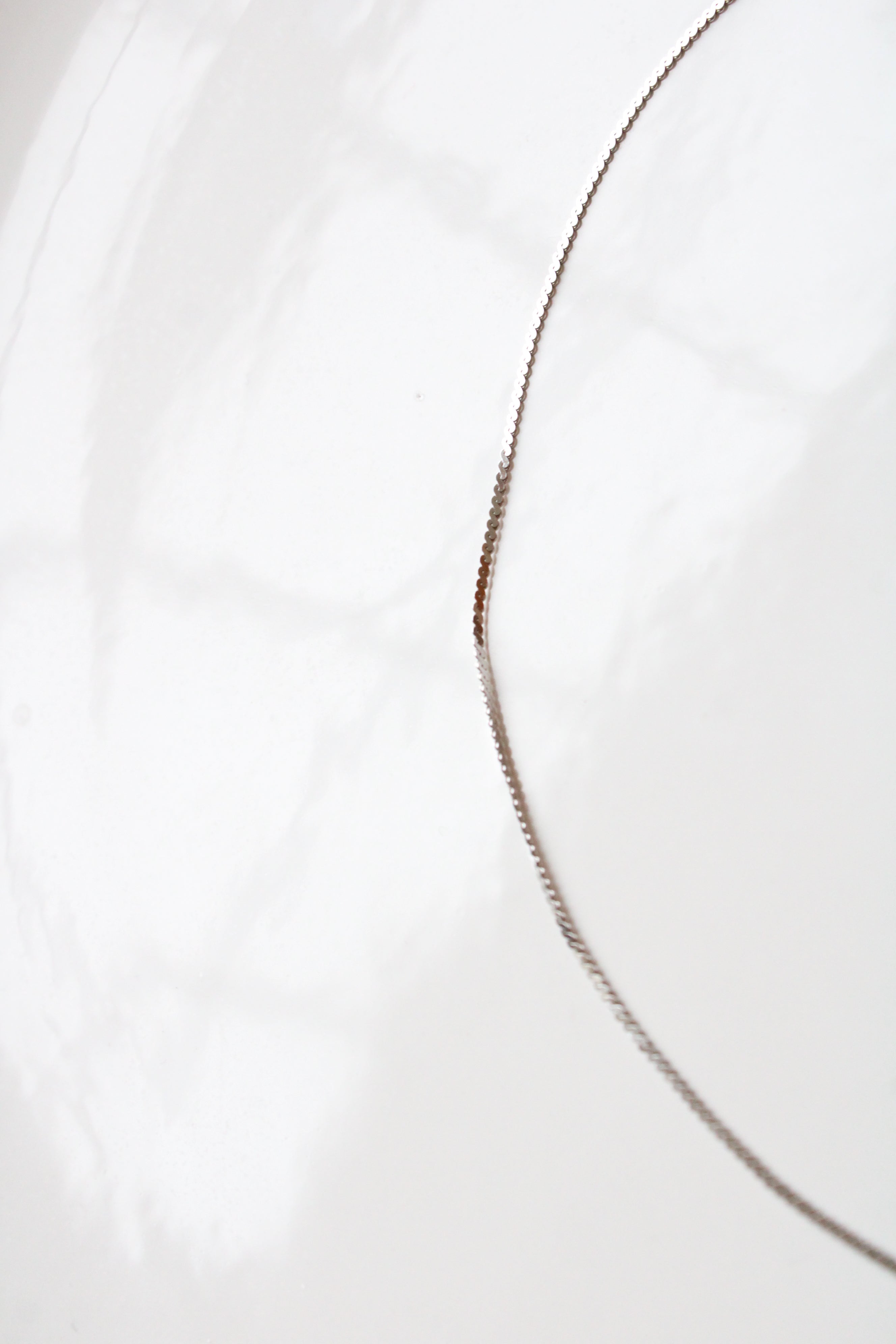 14K White Gold Snake Chain Necklace