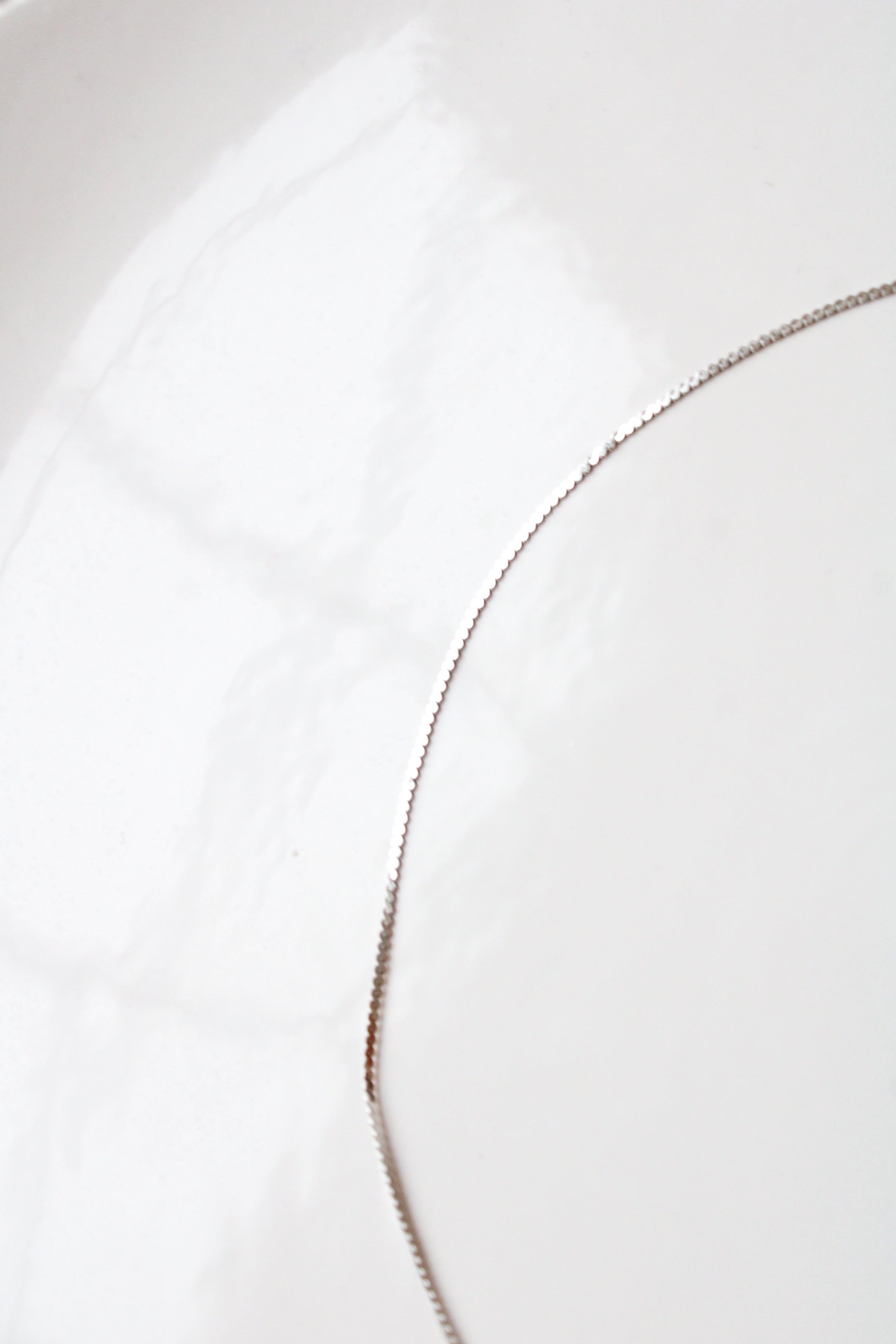 14K White Gold Snake Chain Necklace